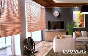 Horizontale jaloezieën houten lamellen Louvers